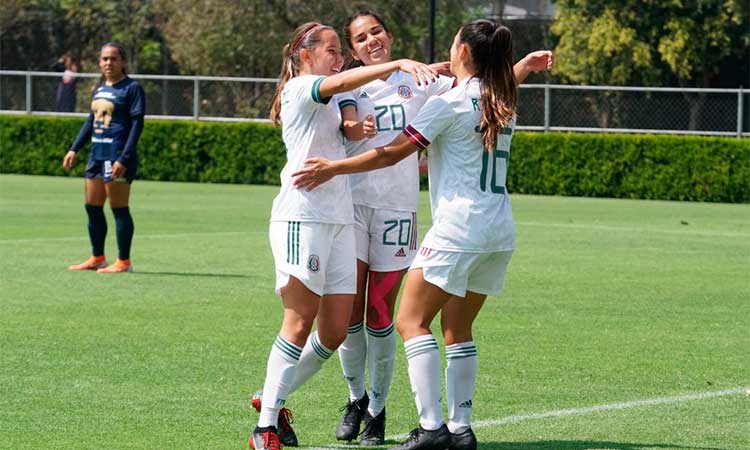 La Sub-20 femenil golea 5-0 a Pumas 